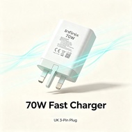 For Infinix 70W UK (3-Pin) Plug Super Fast Charger,USB to C Cable,for Infinix Note 40 Pro 5G /Infini