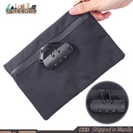 Travel Security Storage Money Bag Black Money Bag With Lock Portable Money Storage Bag