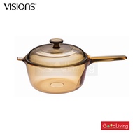 Visions หม้อด้ามแก้วทนไฟ 2.5L Covered Saucepan -Amber (สีชา)