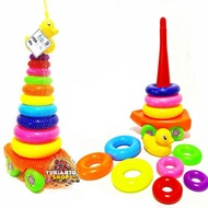 Baby toy stacking donuts duck wheels / 4 rings 6 rings 10 rings