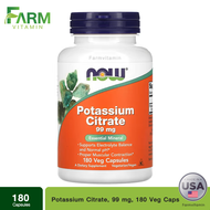 NOW Foods, Potassium Citrate, 99 mg, 180 Veg Capsules