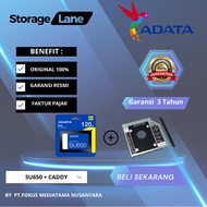 PAKET SSD DAN CADDY ADATA SU650 120GB Ultimate 2.5 Sata III