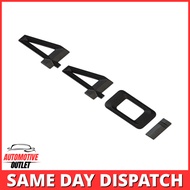 440i LETTERING REAR BOOT LID TRUNK BADGE EMBLEM FOR BMW 4 SERIES, MATT BLACK