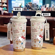 520ml Hello Kitty Exquisite Cawan Termos Anime Botol Air Panas Sejuk Stainless Steel 316 Coffee Vacu