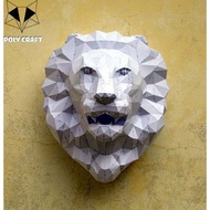3d POLYCRAFT Lion Head wall decoration animal paper model