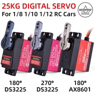 25KG Servo Waterproof RC Servo 1/10 RC Steering Servo Metal Gear for 1/8 1/12 RC Cars