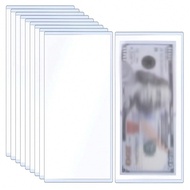 5/10/20/30pcs,173*75mm Bill Currency PVC Clear Hard Plastic Sleeve Clip Paper Money Notes Bills Hold