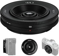7artisans 18 mm F6.3 II M43 Mount Suitable Ultra Thin APS-C Prime Lens, 58g, 0.3M Focus Distance, UF