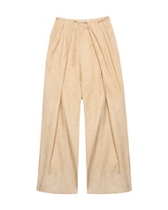 Kloset Design Contrast Waist Trousers (PF25-P002-C)  กางเกง Trousers สุดคลาสสิก ผลิตจากผ้าลินินผสมคอ