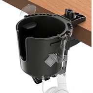 Desk Cup Holder with Headphone Hanger, Clip on Cup Holders for Desks with Spill-Proof Cup Design, Ea