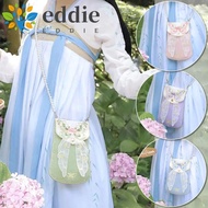 26EDIE1 Hanfu Embroidered Butterfly Bag, Butterfly Polyester Fairy Pearl Chain Square Bag, Hanfu Ethnic Style Anime Cosplay Chinese Style Hanfu Handbag Hanfu Accessories