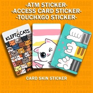 [2 SIDES] CUTE CAT - , 2 sides ATM skin | Decorative ATM Card Sticker, Apartment Card - Waterproof