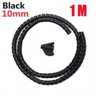 2m/1m Flexible Spiral Cable Sleeve, Wire Organizer Tube, Computer Cable Management Tool, 16mm/10mm