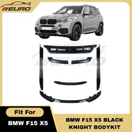 BMW X5 F15 Bodykit Black Knight Gloss Black Front Lip Rear Diffuser Spoiler MP X5M Style Fit For X5 