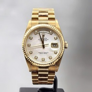 Jam Tangan Rolex Daydate MOP 10 Diamond Yellow Gold 18238