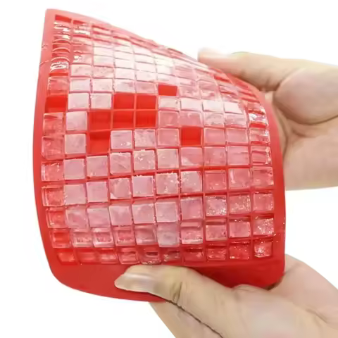 160 Grid Mini Silicone Ice Tray Ice Cubes Foldable Ice Mold Ice Breaker Ice Grid Tray Small Square M