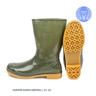 HIJAU LOKAL Katzz - HUNTER SAFIRA Green Short Boots Lightweight Local Rubber Boots Anti-Slip Water P