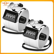 [CloudsMiles] 2 Pack Clicker Counter Hand Tally Counter Clicker, 4 Digit Mechanical Palm Click Count