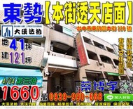 東勢法拍屋，【本街朝南透天店面】，近東勢市區，客家文化園區，地址：台中市東勢區本街228號，19年屋/朝西南/地41坪/