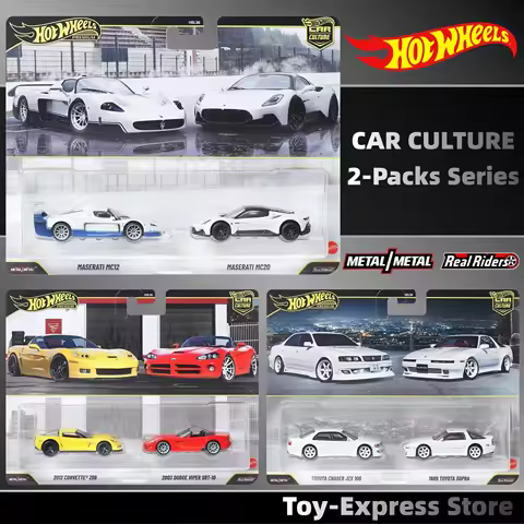 Hot Wheels Premium 2026 Car Culture 2-Packs Hotwheels Children Toys Maserati Corvette Dodge Toyota 1