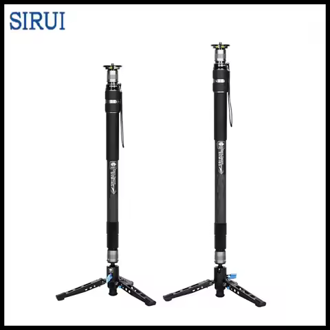 SIRUI SVM-165 SVM-145 One-Step Height Height Adjustment Video Tripod Carbon Fiber Monopod for Iphone
