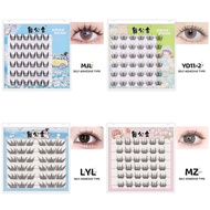 6 Rows Glue Free Spiky Cluster Lashes Natural Crisscross Lashes Cluster No Glue Needed False Eyelash