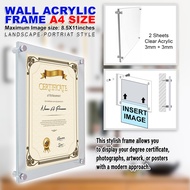 A3 A4 Wall Acrylic Frame