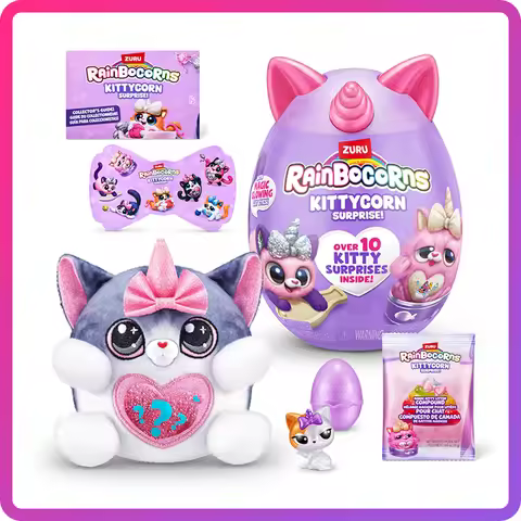 Zuru Rainbocorns Surprise Kittycorn Surprise Mystery Original Zuru Plush Toys Mini Brands Toys Cute 