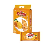 ขนมปังกรอบหน้าผลไม้ ขนมปังกรอบ ฟรุ๊ตตี้ บิสกิต รสส้ม ห่อใหญ่ 210 กรัม OK Fruity Biscuit