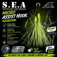 JK JANKER AMJ MICRO SERIES ASSIST HOOK FOR MICRO JIG FISHING HOOK JIG HOOK