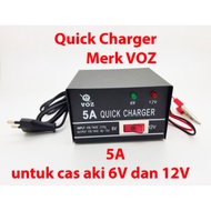 VOZ Quick Charger 6v 12v 5A Motorcycle Battery Charger