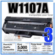 3x W1107A Toner Compatible to H* W1107X H*107A H* Laserjet 107A 107W Laser MFP 135a 135w MFP 137fnw 