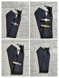 Necktie with clip ( Logo-N-tie clip words )