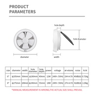 BS BOSS exhaust fan 6 inch 8 inch Round PVC Wall Type Ventilation fan Exhaust Fan Bedroom Living Roo