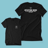 Premium Distro T-Shirt AVIATION NERD - Unisex Adult Airplane Lovers AVIATION Hobby Shirt