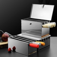 Stainless Steel Large Kitchen Knife Shelf Kitchen Knife Fruit Knife Holder Knife Box with Lock Knife