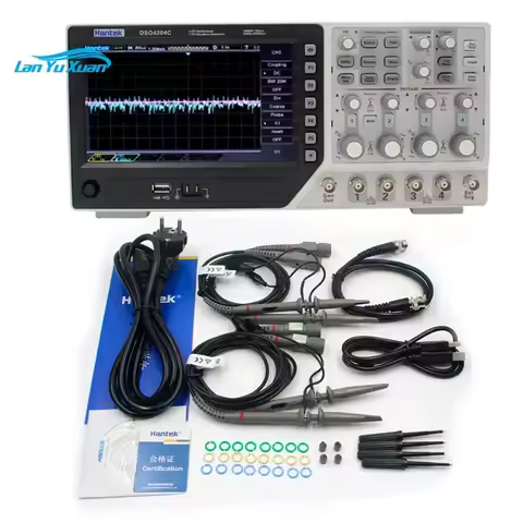 Hantek DSO4204C 4 Channels 200Mhz 1GSa/s Digital Oscilloscope Waveform Generator