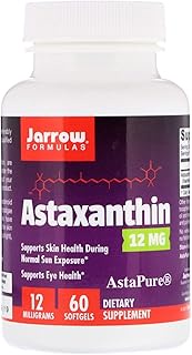 Jarrow Formulas Astaxanthin 12 mg, Natural Antioxidant Carotenoid, Immune, Skin & Eye Health Support