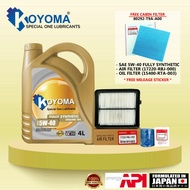 HONDA INSIGHT, JAZZ HYBRID AIR FILTER + OIL FILTER + KOYOMA ENGINE OIL (combo offer)