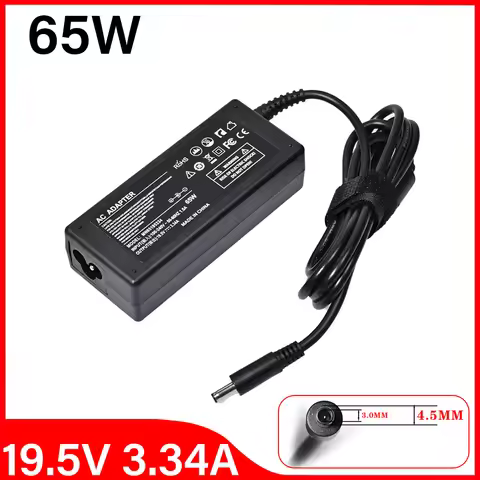 19.5V 3.34A 65W 4.5*3.0mm Laptop Charger Adapter For Dell Inspiron 15 3551 3552 3558 5551 5552 5555 
