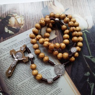 Catholic rosary, wooden Catholic necklace