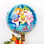 18 Inch Baby Shark Aluminum Balloon Baby Shark Baby Cartoon Marine Animal Birthday Party Decoration