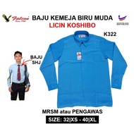 Baju Sekolah Menengah MRSM Baju Kemeja Biru Muda Lengan Panjang (Licin Koshibo K322) FALCON