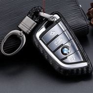 Carbon Fiber Silicone Key Cover Case Keychain For BMW G20 G05 F40 F48 G02 F16 G31 G23 F34 F15 G42 Ca