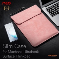 NEO กระเป๋าโน๊ตบุ๊ค กระเป๋าMacbook เคสโน๊ตบุ๊ค เคสแล็ปท็อป ขนาด 12.5 13.3 15.6 นิ้ว กระเป๋าคอมพิวเตอร์ เคสหนังใส่MacBook Slim PU Leather Case Cover for MacBook Air/Pro  Laptop 12.5-15.6 inch