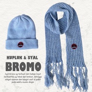 Thick Bromo Beanie Thick Bromo Scarf Warm Knitted Scarf When Winter