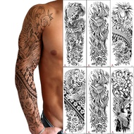 ️ Full Flower Arm tattoo Sticker Full Arm Water Transfer tattoo Sticker Temporary tattoo Big Picture