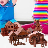 [Amleso2] Buildings 3D Wooden Puzzle House Creative Wooden Fairy Garden House Wooden House