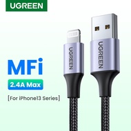 UGREEN Fast Charging Cable for iPhone Cable Lightning to USB Cable for  iPhone 14 13 Pro Max iPhone 14 Plus iPhone 12 11 Pro Max  8 Xs Max XR 7 Mobile Phone Cable USB Charger Cord,Black/Silver-Intl