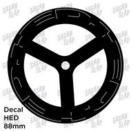 Sticker Decal Rims Rim Rim Rim HED tri spoke Dennos 88mm